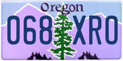 OR license plate 068XRO