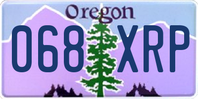 OR license plate 068XRP