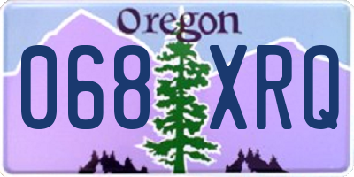 OR license plate 068XRQ