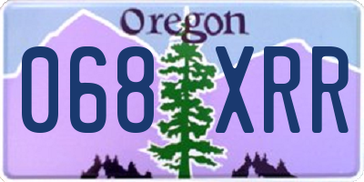 OR license plate 068XRR