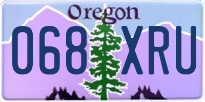 OR license plate 068XRU