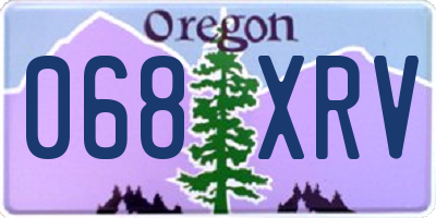 OR license plate 068XRV