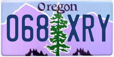 OR license plate 068XRY