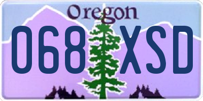 OR license plate 068XSD