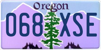 OR license plate 068XSE