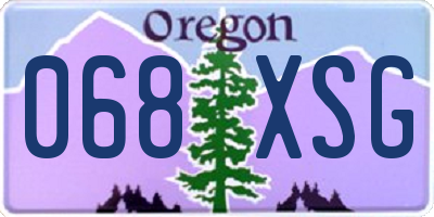 OR license plate 068XSG