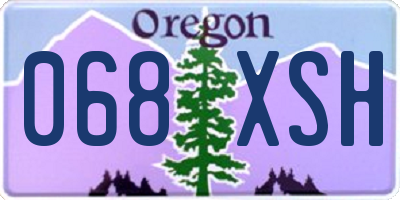 OR license plate 068XSH