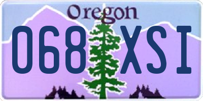 OR license plate 068XSI