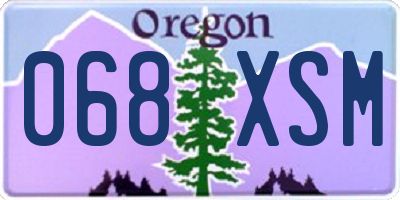 OR license plate 068XSM