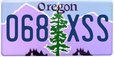 OR license plate 068XSS