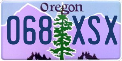 OR license plate 068XSX