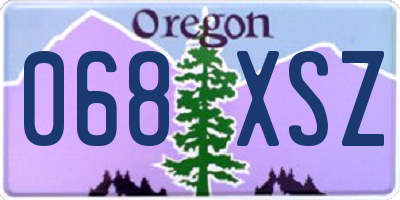 OR license plate 068XSZ