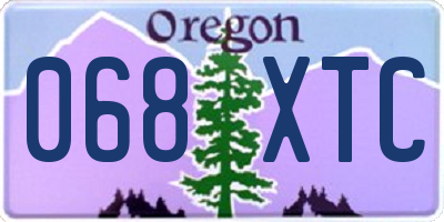 OR license plate 068XTC