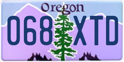 OR license plate 068XTD