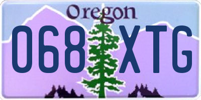 OR license plate 068XTG