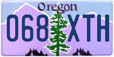 OR license plate 068XTH
