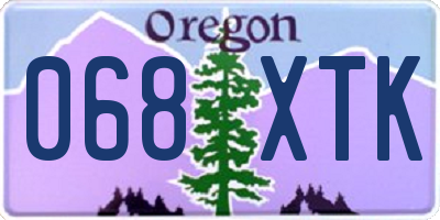 OR license plate 068XTK