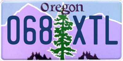 OR license plate 068XTL