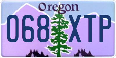 OR license plate 068XTP