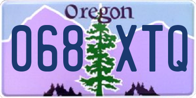 OR license plate 068XTQ