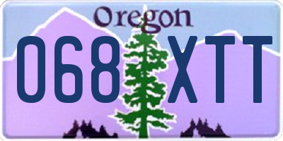OR license plate 068XTT