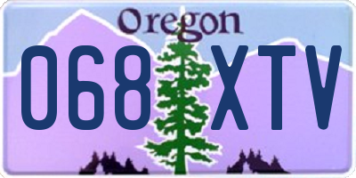 OR license plate 068XTV