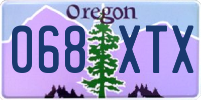 OR license plate 068XTX