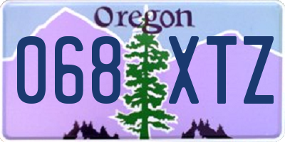 OR license plate 068XTZ