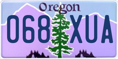 OR license plate 068XUA