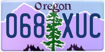 OR license plate 068XUC