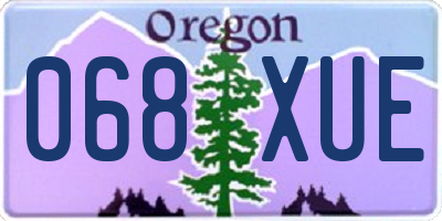 OR license plate 068XUE