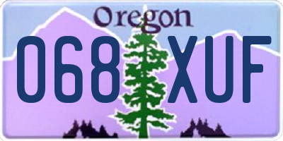 OR license plate 068XUF
