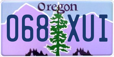 OR license plate 068XUI