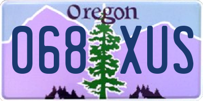 OR license plate 068XUS