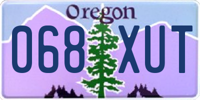 OR license plate 068XUT