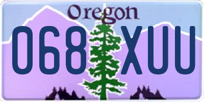 OR license plate 068XUU