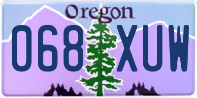 OR license plate 068XUW