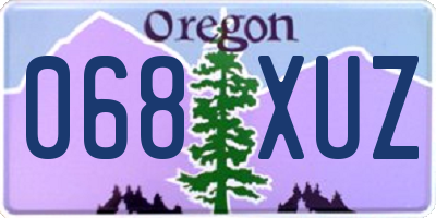 OR license plate 068XUZ