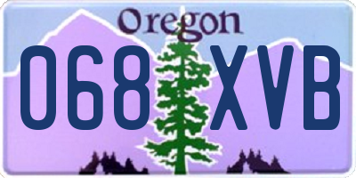 OR license plate 068XVB