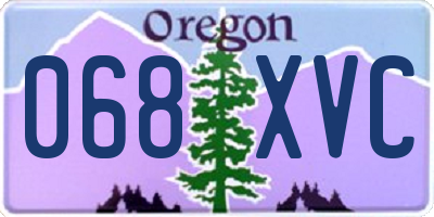 OR license plate 068XVC