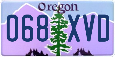 OR license plate 068XVD