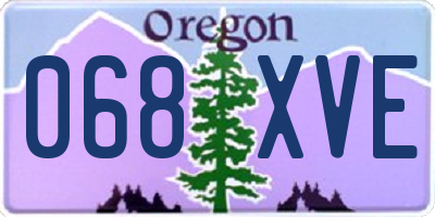 OR license plate 068XVE