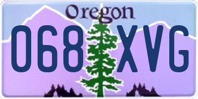 OR license plate 068XVG