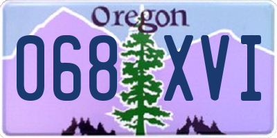 OR license plate 068XVI