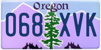 OR license plate 068XVK