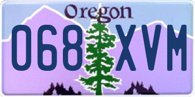 OR license plate 068XVM