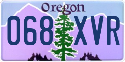 OR license plate 068XVR