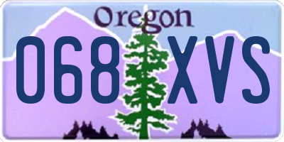 OR license plate 068XVS