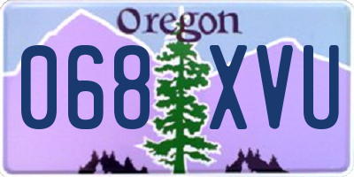 OR license plate 068XVU