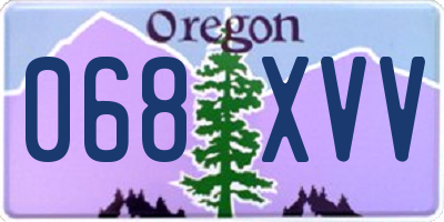 OR license plate 068XVV